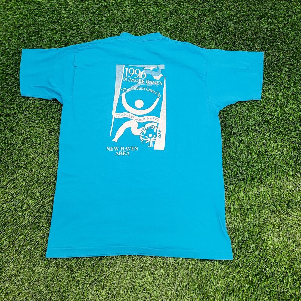 Vintage 1996 New-Haven Summer-Games Shirt M/L 21x28 Connecticut